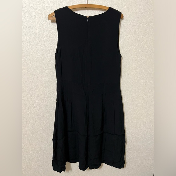 Talbots Womens V Neck Black Midi Dress Size 8 - Picture 3 of 5
